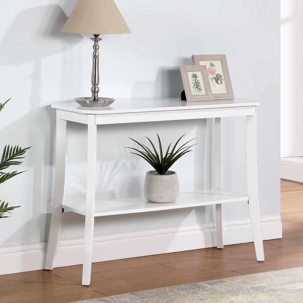 Convenience Concepts Designs2Go Baja Console Table with Shelf, White