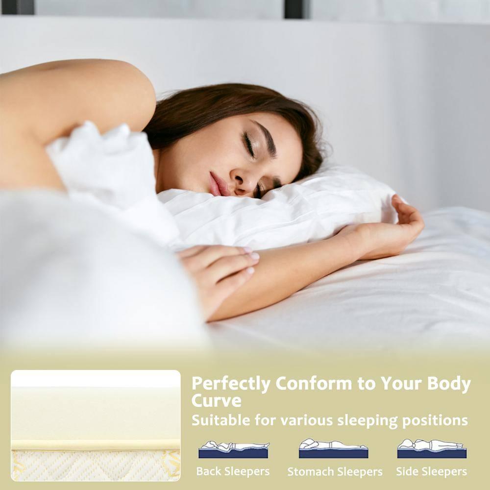 3'' Bed Mattress Topper Air Cotton for All Night’s Comfy Soft Mattress Pad King