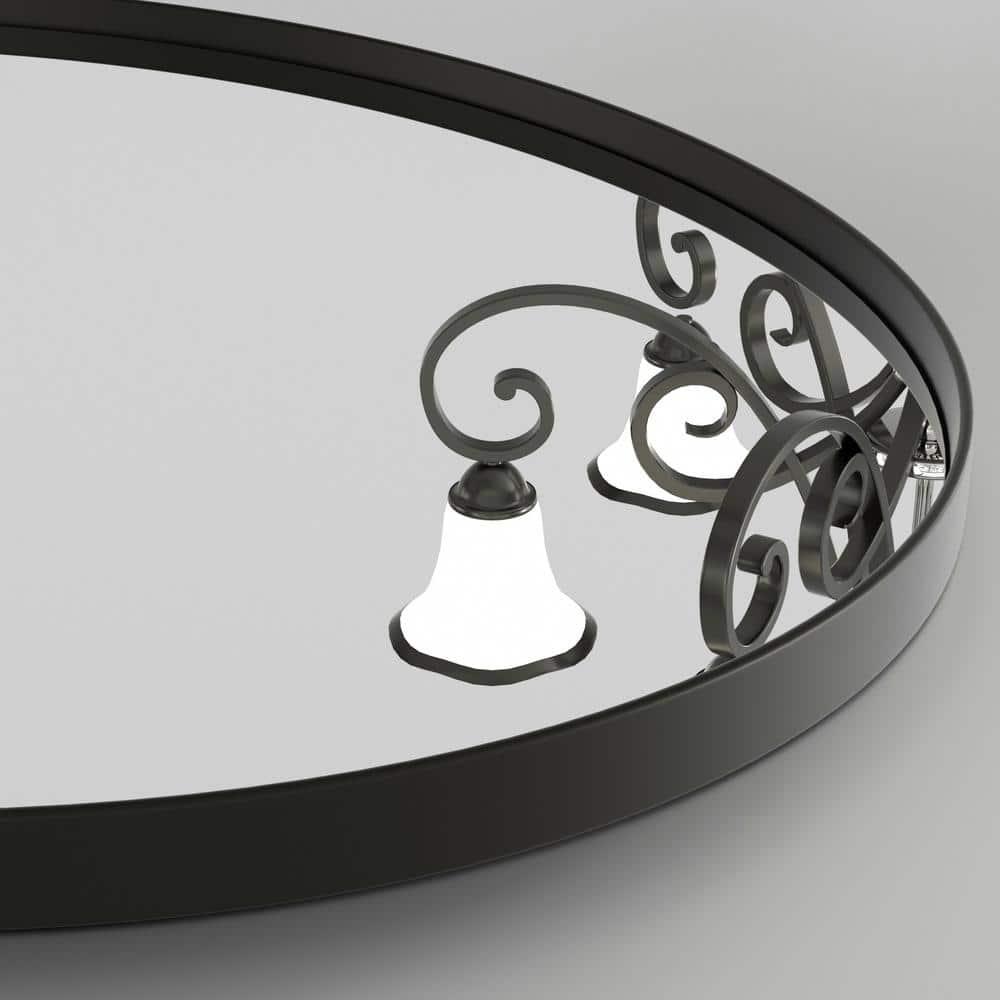 Mercer41 Alauni Round Bathroom Vanity Mirror Wall Mounted Bathroom Circle Mirrors for over sink,Home Decor