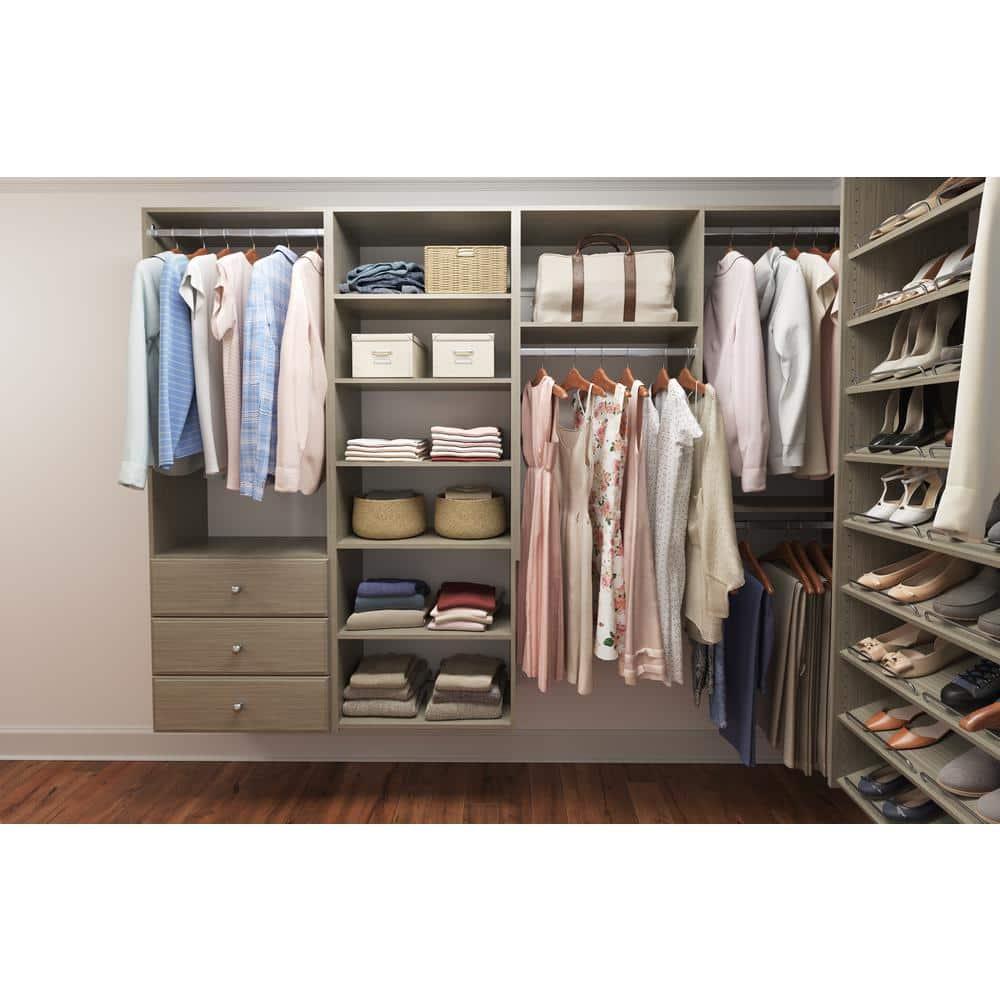 Easy Track Ph32 25-1/8" Wide Elite Closet Organizer System - Grey