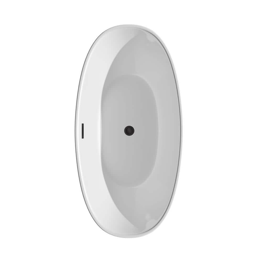 Dorrit 60" x 32" Freestanding Soaking Acrylic Bathtub with Faucet