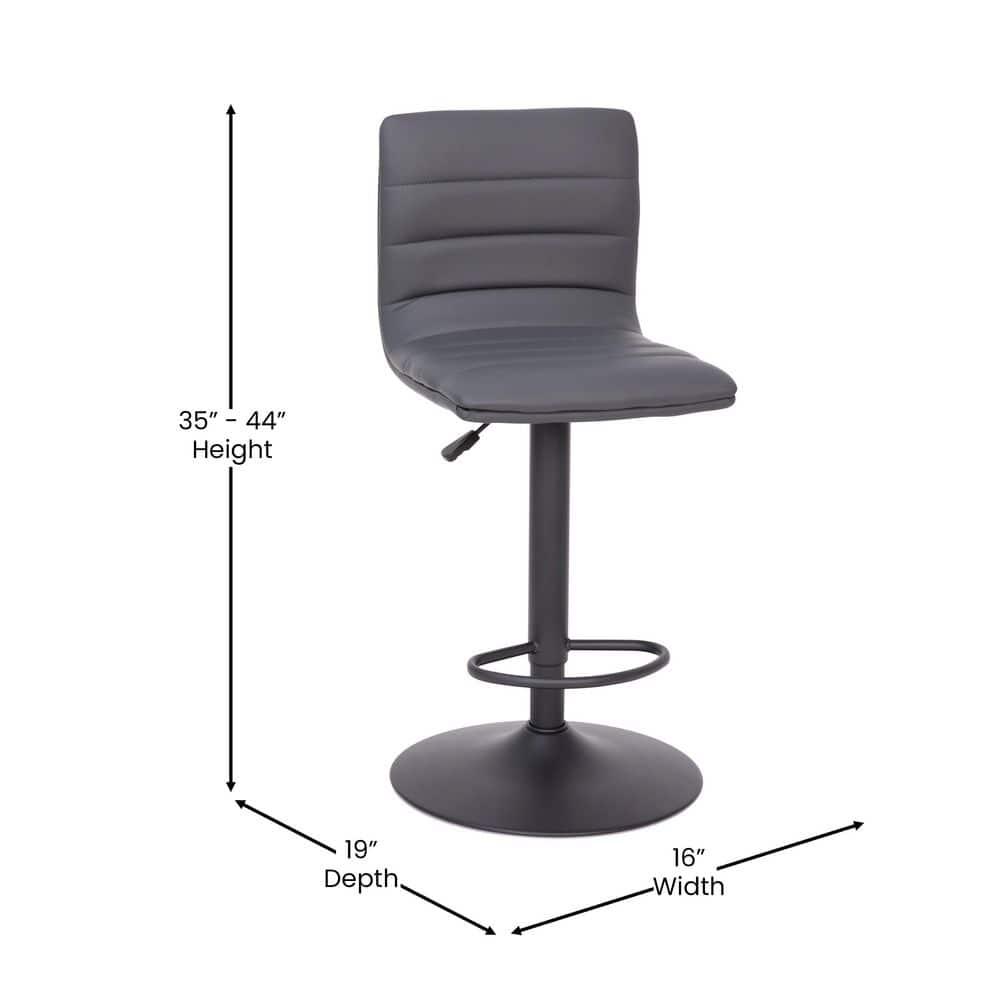 Taylor & Logan Rochester Swivel Upholstered Adjustable Height Counter Stool with Metal Frame