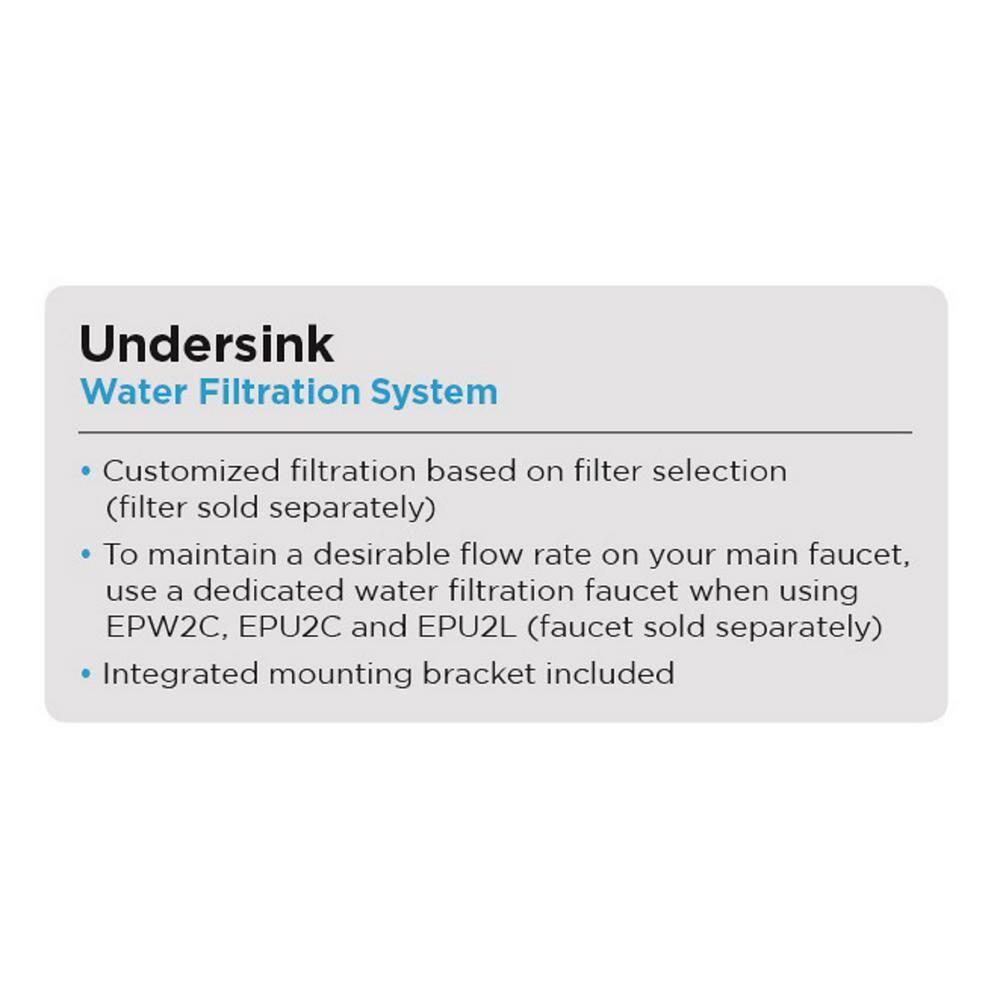 EcoPure EPU3 Universal Under Sink Water Filtration System