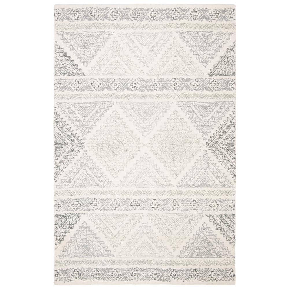 Micro-Loop MLP206 Hand Tufted Indoor Area Rug - Ivory/Grey - 8'x10' - Safavieh