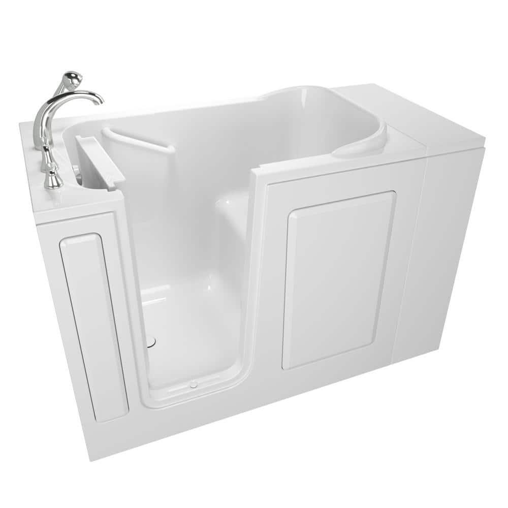 Safety Tubs 48'' x 29.75'' Walk-in Soaking Fiberglass Bathtub with Faucet SSA4828LS-WH