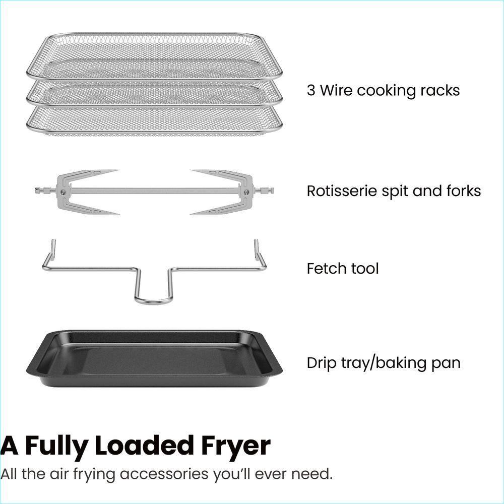 Chefman 6-in-1 Multifunctional Air Fryer Oven w/ 12 Qt Capacity, Digital Touchscreen - Black