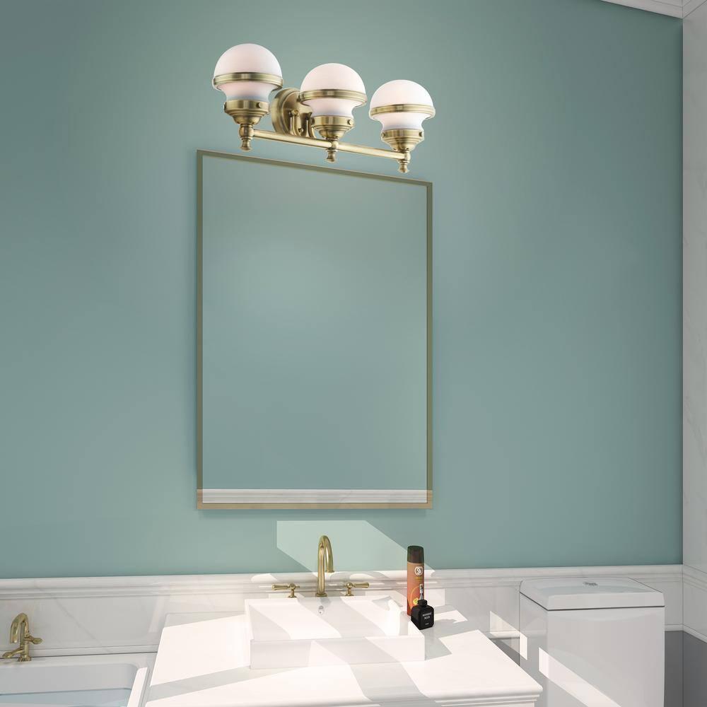 Livex Lighting Oldwick 3 - Light Vanity in  Antique Brass