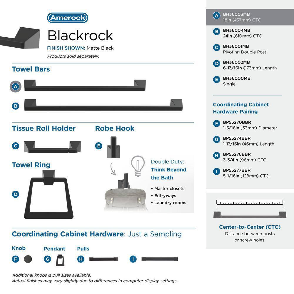Blackrock 19.87" Wall Mounted Towel Bar