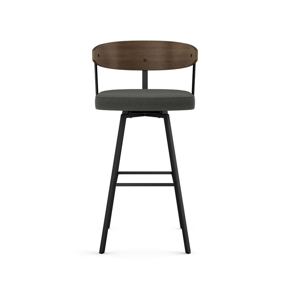 Amir Swivel Counter & Bar Stool with Wooden Back