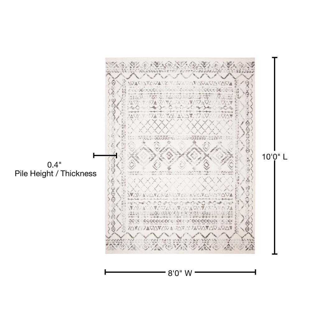 Tulum TUL268 Power Loomed Area Rug - Ivory/Grey - 8'x10' - Safavieh.