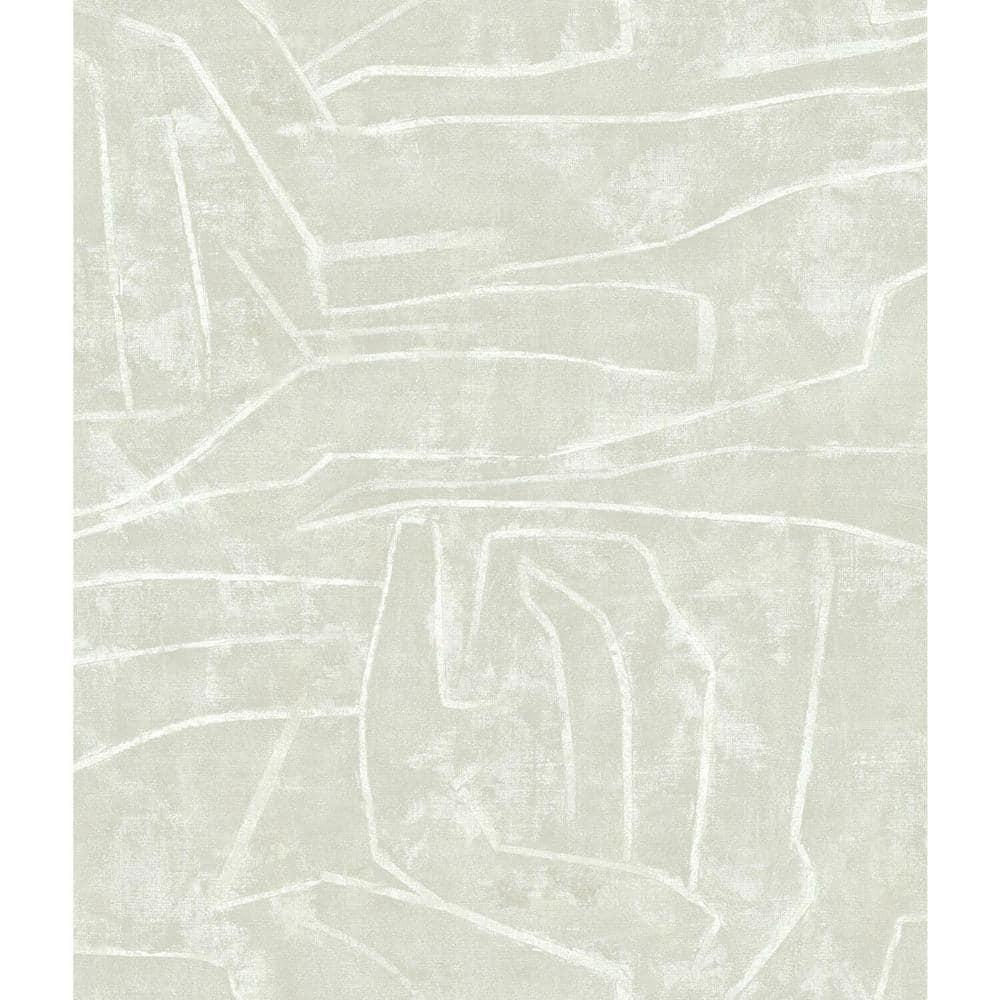 Beige Abstract Vinyl Peel and Stick Wallpaper Roll