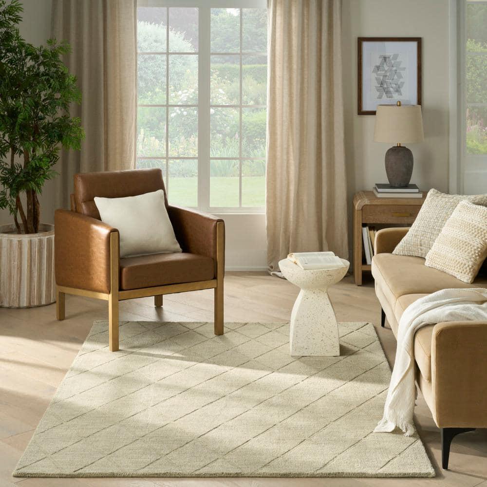 Nourison Wool Haven Sage Modern Wool Indoor Rug