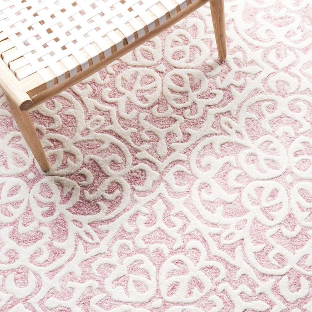 Metro MET857 Hand Tufted Indoor Area Rug - Pink/Ivory - 5'x8' - Safavieh
