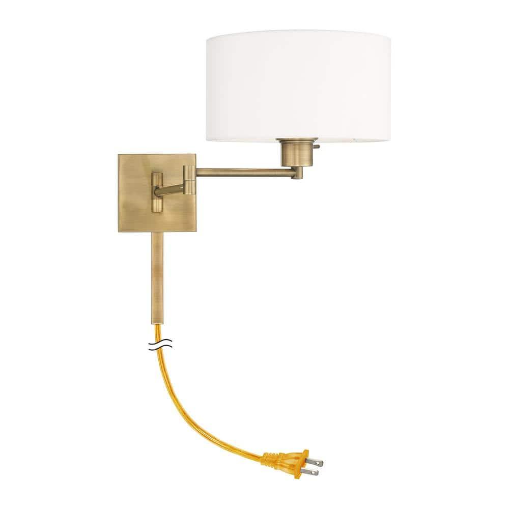 Livex Lighting 1 - Light Wall Light in  Antique Brass