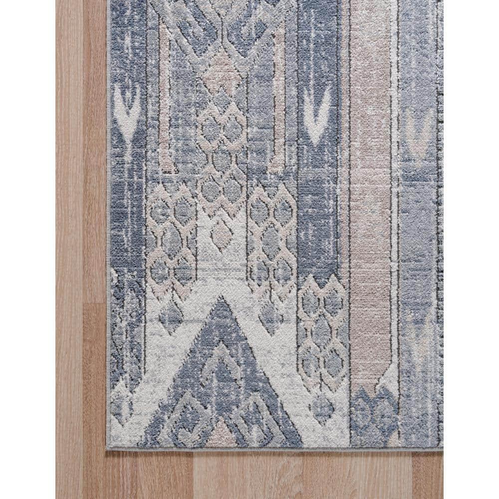 Unique Loom Portland Collection Area Rug - Orford (10'  x 14' 1" Rectangle Navy Blue/Blue)