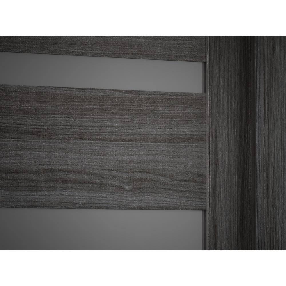 Belldinni Kina No Bore Solid Core 5-Lite Frosted Glass PP Finished Wood Composite Interior Door Slab