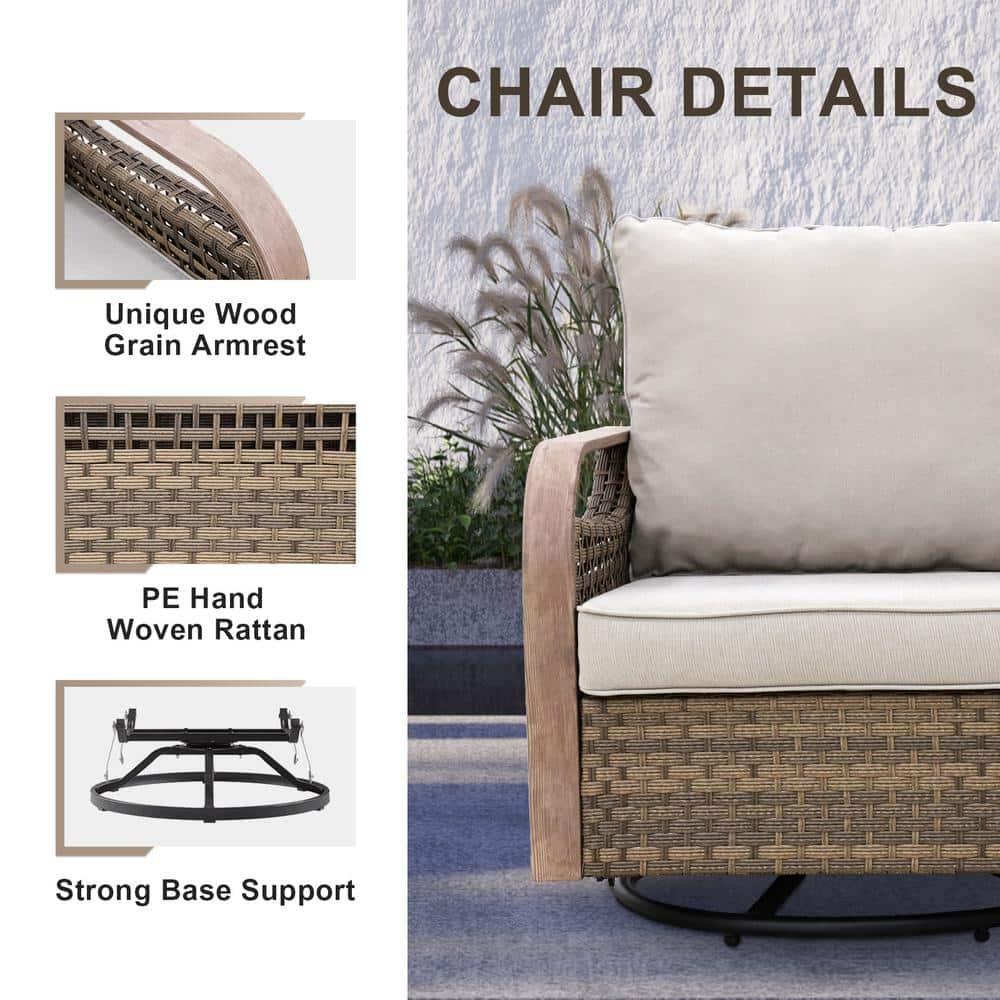 EAGLE PEAK Wicker Outdoor Rocker Chair
