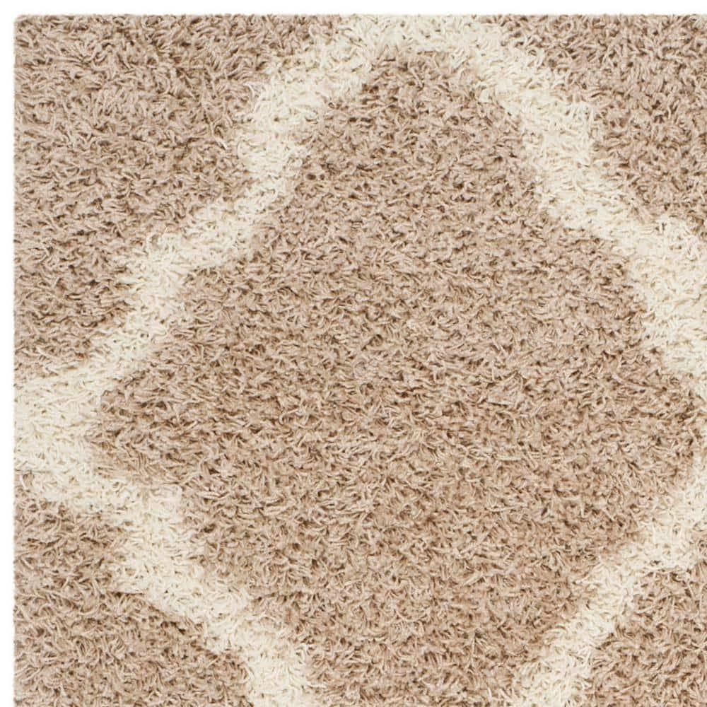 Dallas Shag SGD257 Power Loomed Indoor Area Rug - Beige/Ivory - 6'x9' - Safavieh.