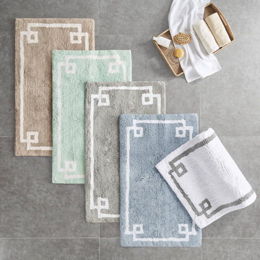 Madison Park 100% Cotton Tufted Bath Rug with Non-Slip Backing
