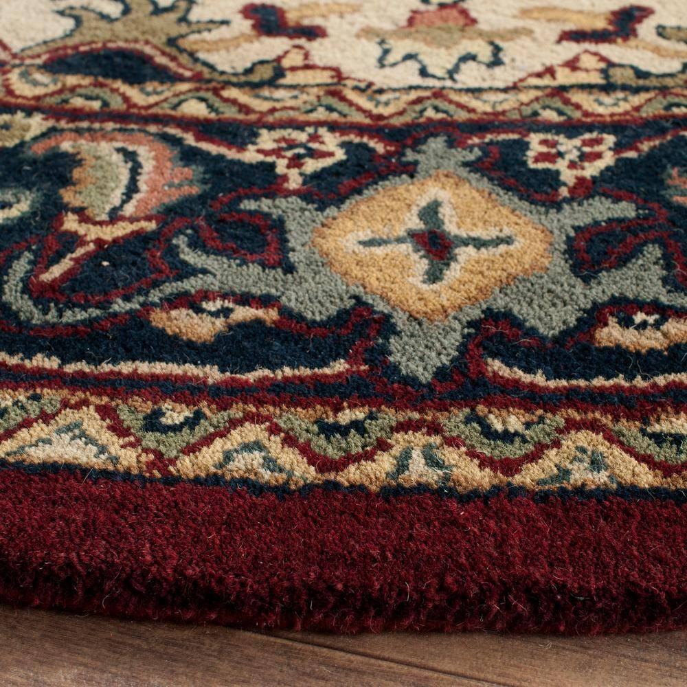 Heritage HG625 Handmade Area Rug - 8' Round - Red - Safavieh