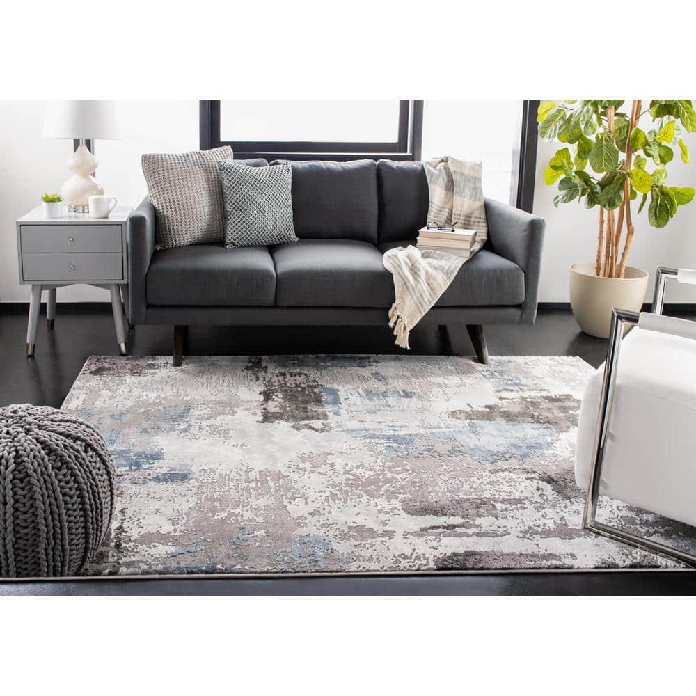 SAFAVIEH Craft Constantine Abstract Area Rug, Grey/Blue, 12' x 15'