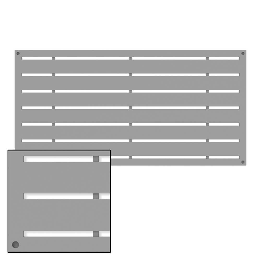 Boardwalk Gray Polypropylene Decorative Screen Panel, 2-ft x 4-ft