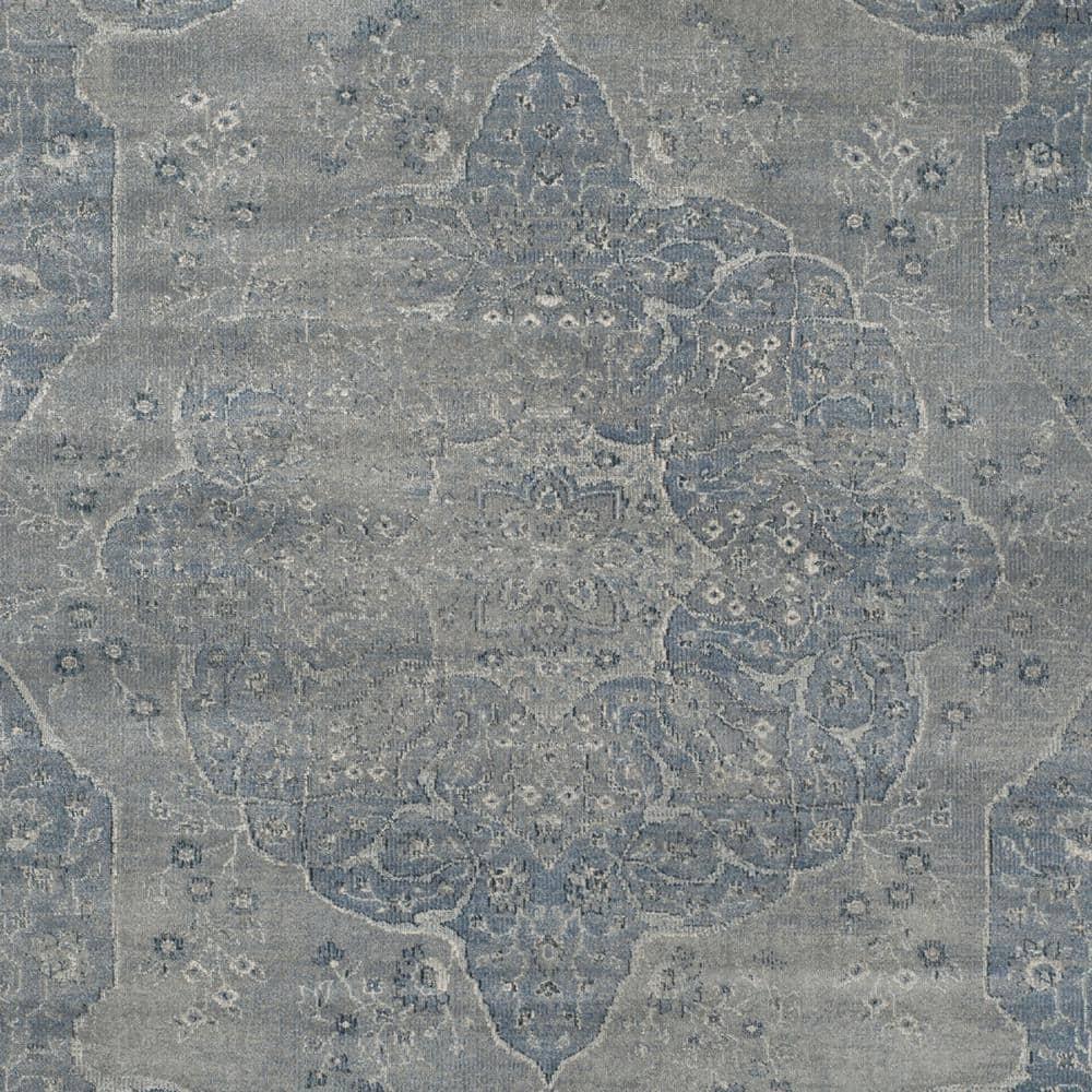 Safavieh Vintage Kerman 8 x 10 (ft) Loomed Synthetic Light Gray/Light Blue Rectangular Indoor Distressed/Overdyed Vintage Area rug