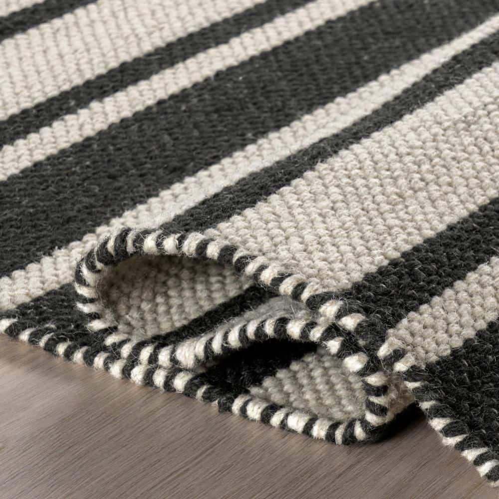 Frenshe Interiors x Rugs USA Bowery Striped Wool Area Rug | Wayfair