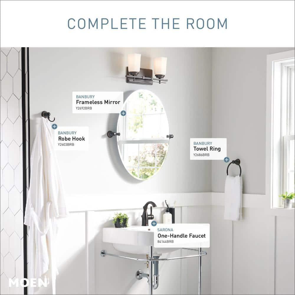 Moen Sarona Single Hole Bathroom Faucet with Drain Assembly and Optional Deckplate