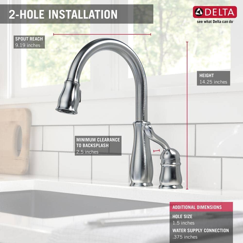 Leland Single Handle Widespread Kitchen Faucet with Optional Soap Dispenser