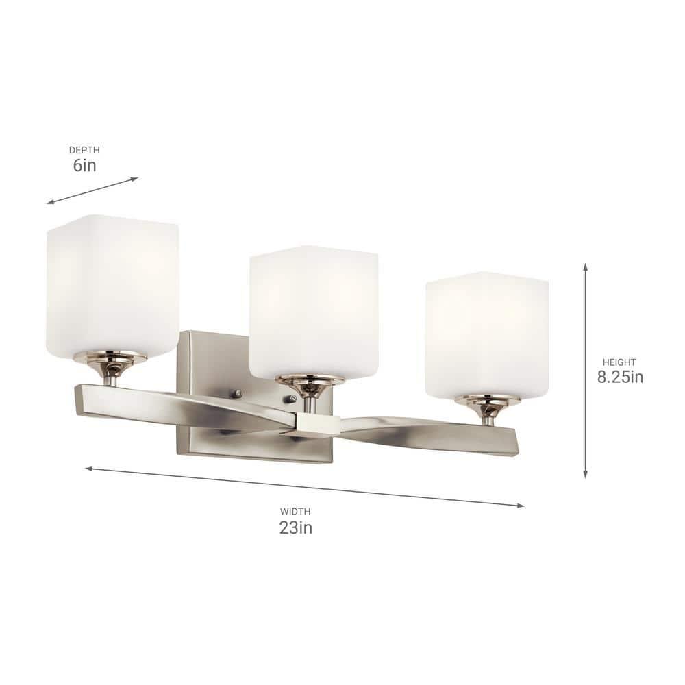 Kichler Lighting Marette 3 - Light Vanity in  Brushed Nickel