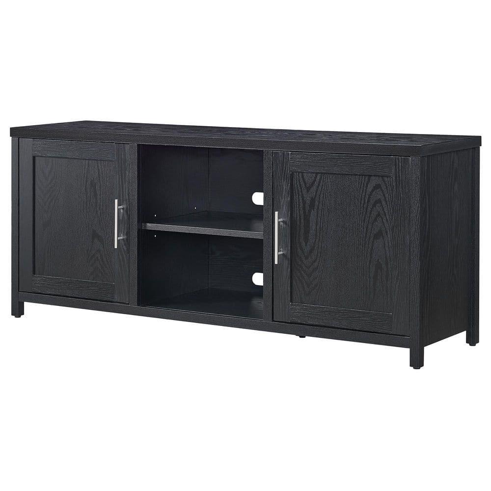 Evelyn&Zoe Strahm Rectangular TV Stand for TV's up to 65", Black Grain