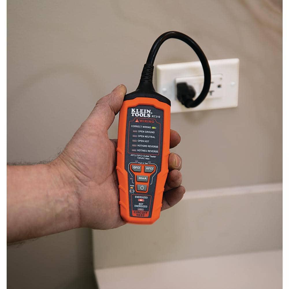 Klein Tools RT310 AFCI / GFCI Outlet Tester for N.American AC Outlets ETL Listed