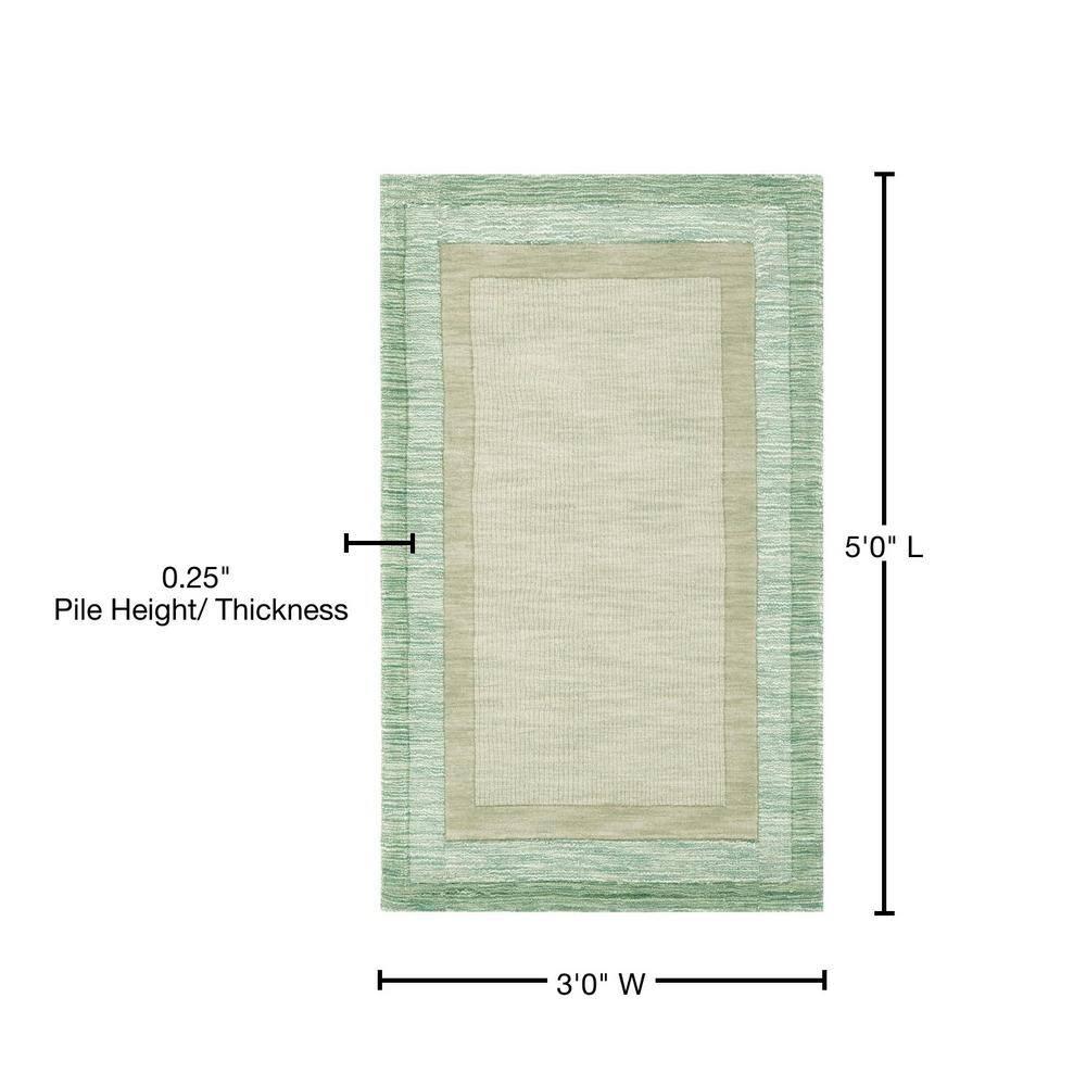 Impressions IM821 Hand Loomed Accent Rug - Green/Beige - 3'x5' - Safavieh