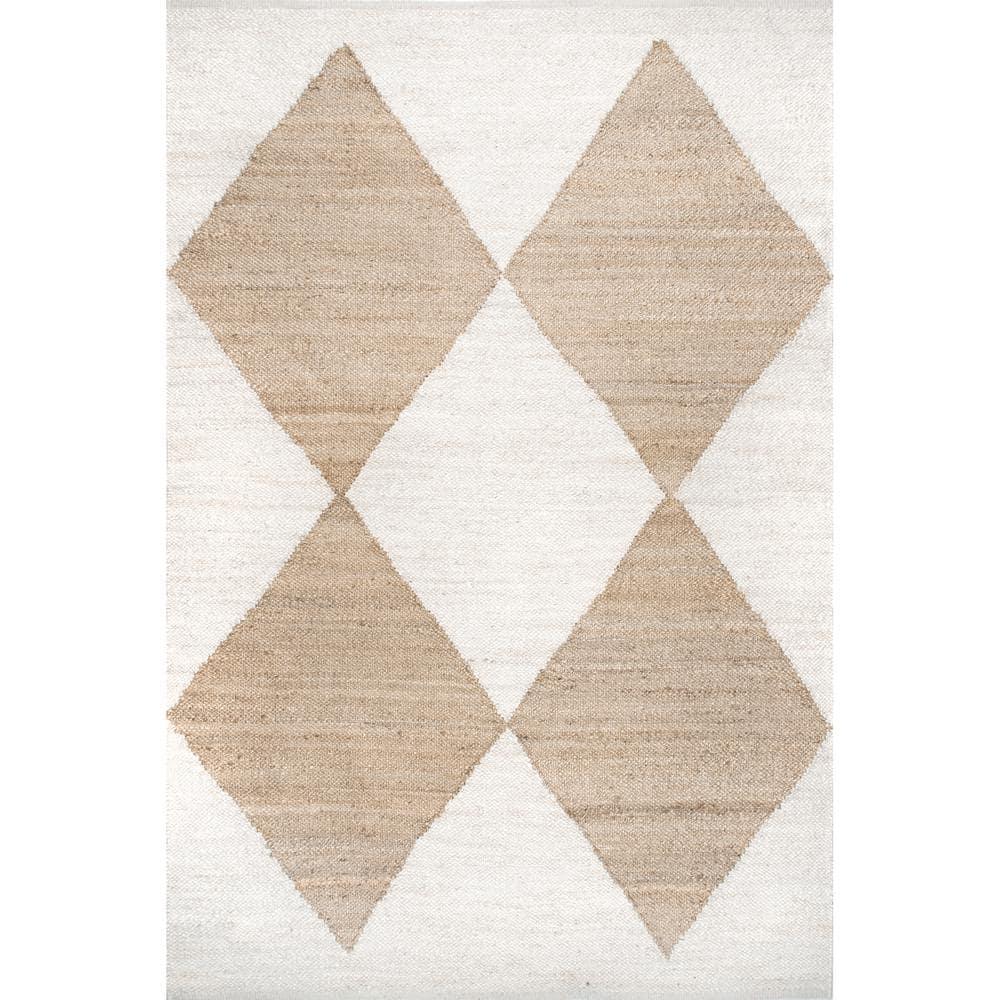 Nuloom Pandora Diamond Jute Indoor Area Rug, Runner 2' x 8', Ivory