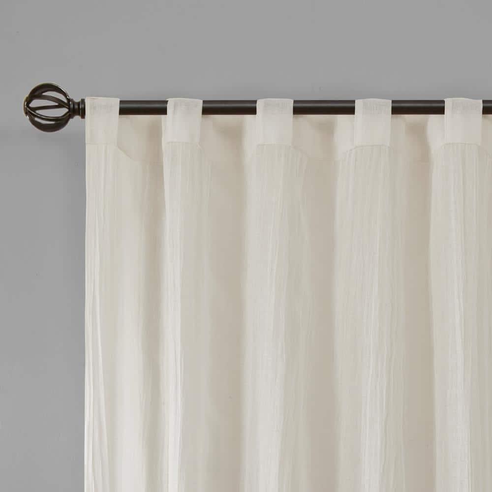 Madison Park Harper Solid Crushed Curtain Panel Pair (Set of 2)