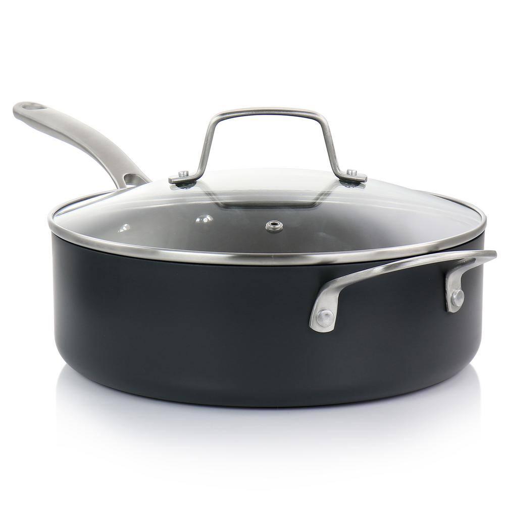 Martha Stewart Bosworth 10 Piece Hard Anodized Nonstick Aluminum Cookware Set - Black