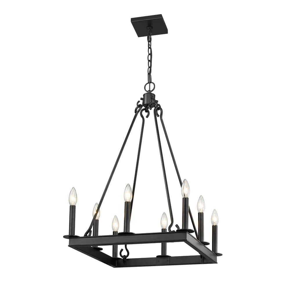 Z-Lite Barclay 8 - Light Chandelier in  Matte Black