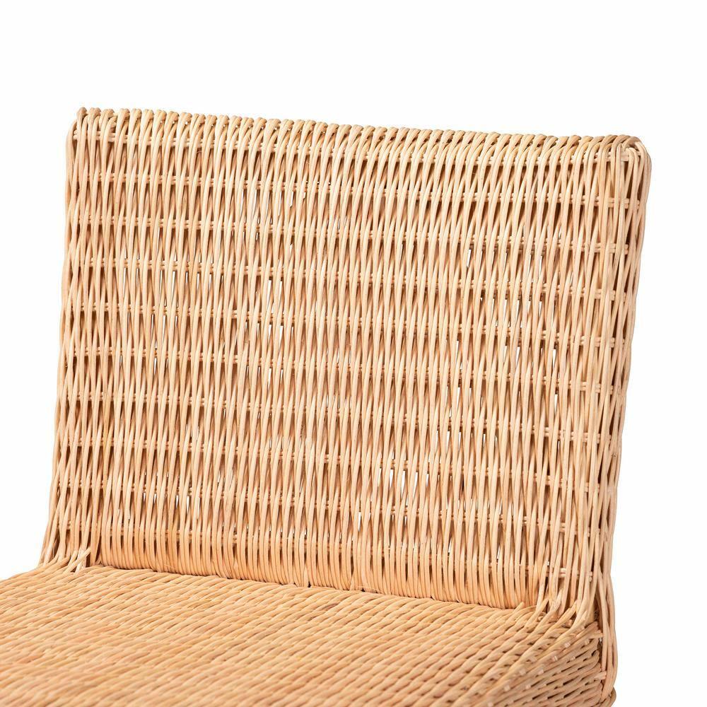 Athena Natural Rattan Counter Stool with Footrests