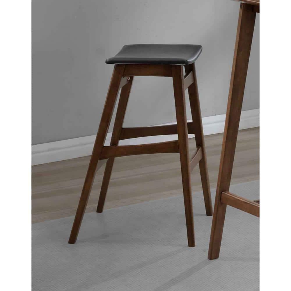 Coaster Mid-Century Modern Bar Stool, Walnut Finish