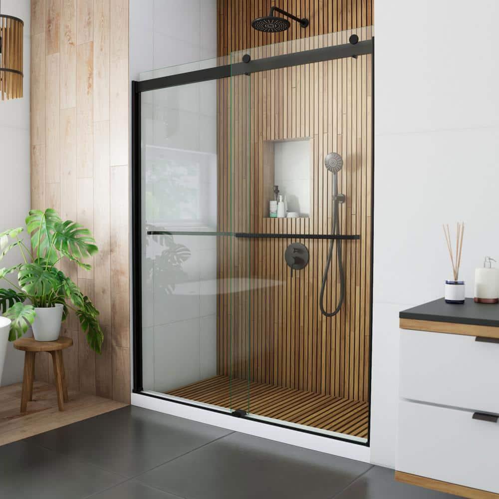 Sapphire 56" W x 76" H Frameless Shower Door