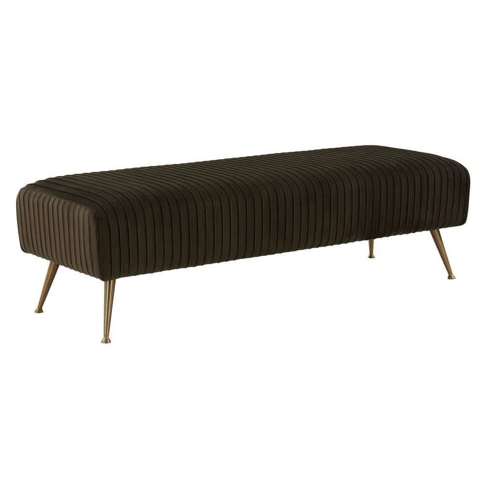 Salome Upholstered Bench - Shale Gray - Safavieh