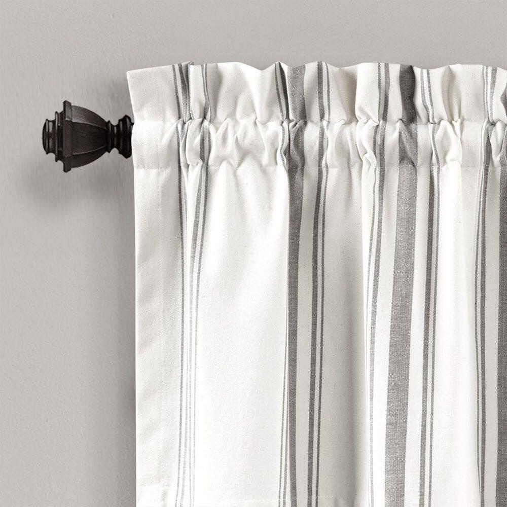 Lush Decor Striped Cotton Tailored Window Valance