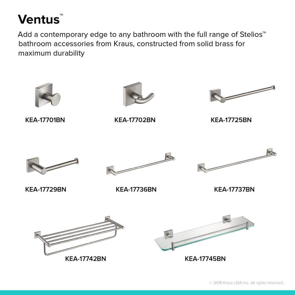 Kraus 2.81" Towel Bars, Brushed Nickel