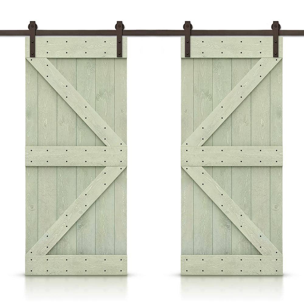 Calhome 84'' Solid Wood Barn Doors Barn Door | Wayfair