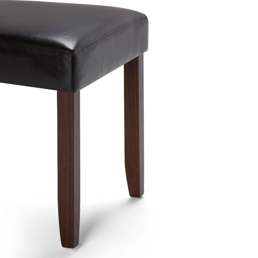 Simpli Home Acadian Parson Dining Chair (Set of 2) in Midnight Black