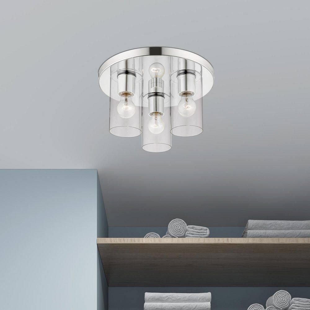 Livex Lighting Zurich 3 - Light Flush Mount in  Polished Chrome