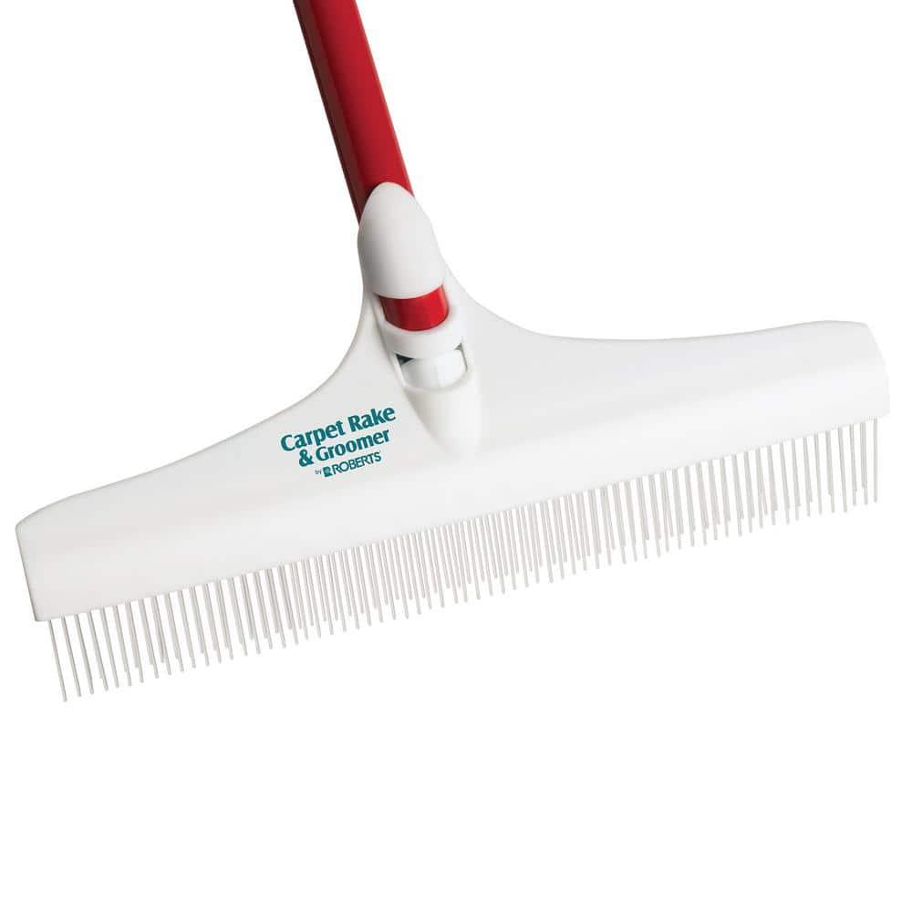 ROBERTS 12" Carpet Rake and Groomer with 51" Handle
