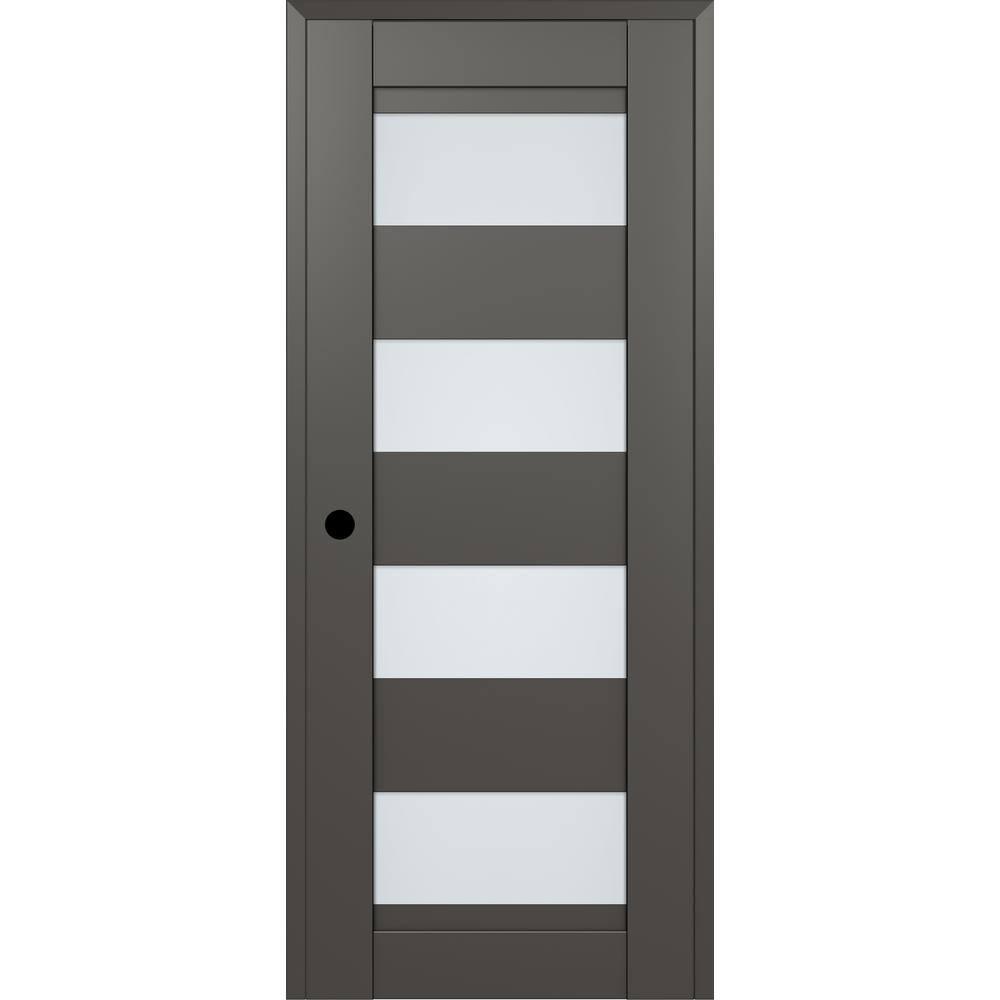 Belldinni Della DIY-FRIENDLY Manufactured Wood and Frosted Glass Single Prehung Standard Door
