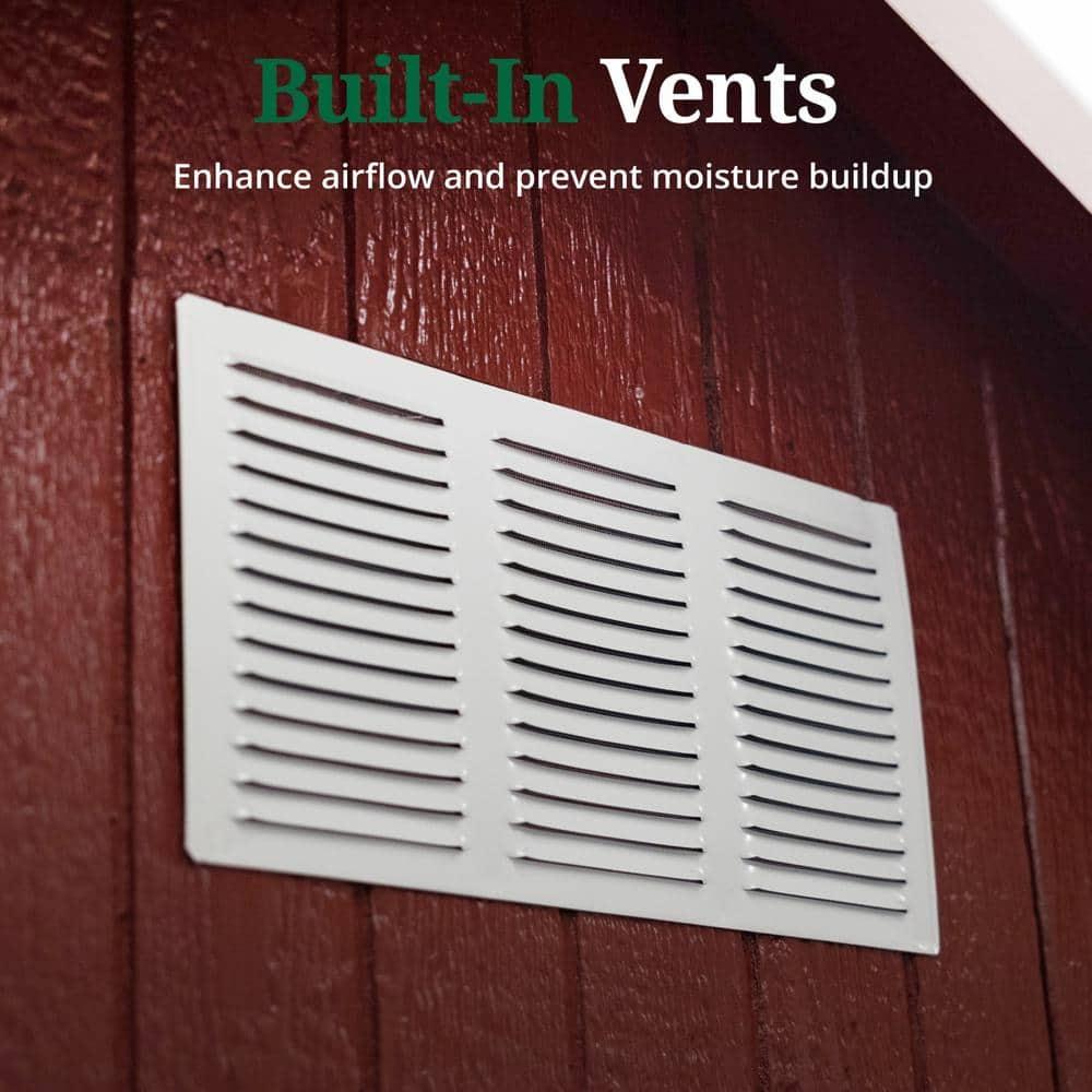 Little Cottage Co. 12x12 Classic Workshop Shed with Operable Windows and Floor, Outdoor Wood Storage Do-It-Yourself Precut Kit